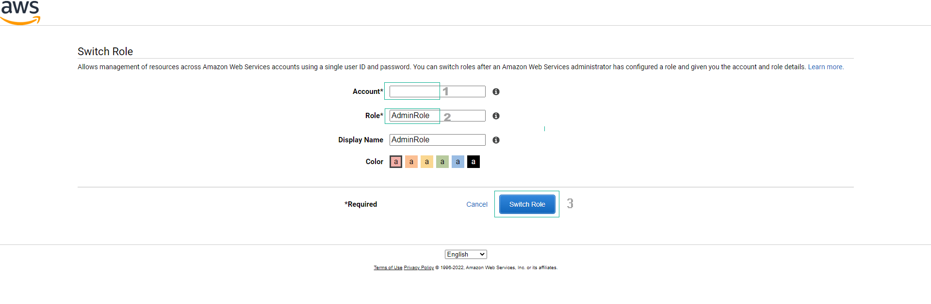AWS IAM Role Configuration